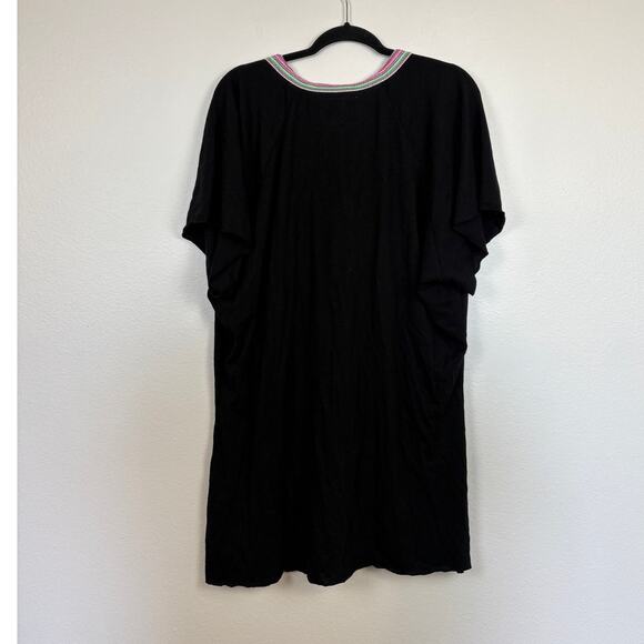 NWT Pitusa Abaya Mini Sundress Embroidered Front Modal Blend Dress Coverup OS - Picture 3 of 6